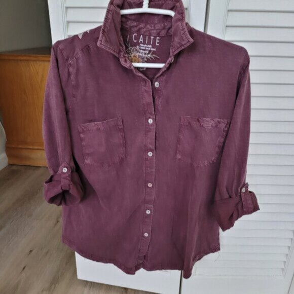 Caite Anthropologie Embroidered Floral Boho Junia Top - Picture 4 of 5